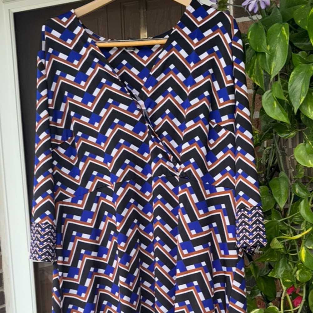 INC Geometric Pattern Dress